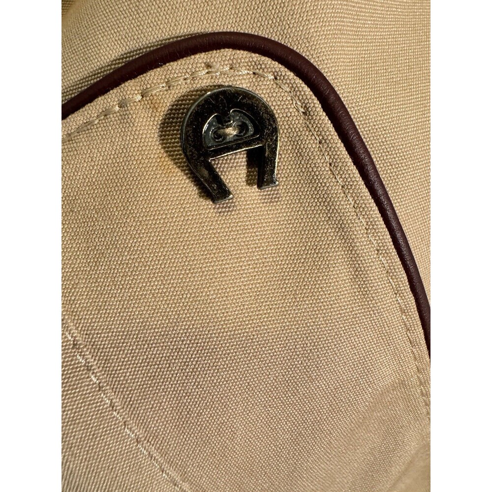 Etienne Aigner Reversible Hooded Trench Coat Size 12 Burgundy Khaki VTG belted - Picture 14 of 14